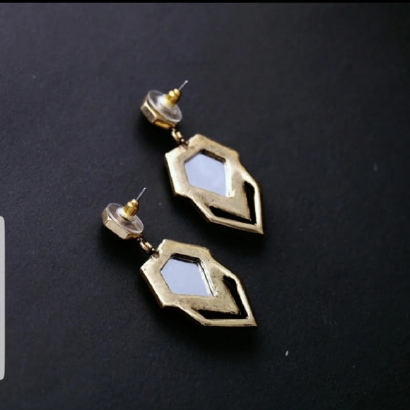 Purple w/Turquoise Accent Dangle Earrings - Picture 3 of 3